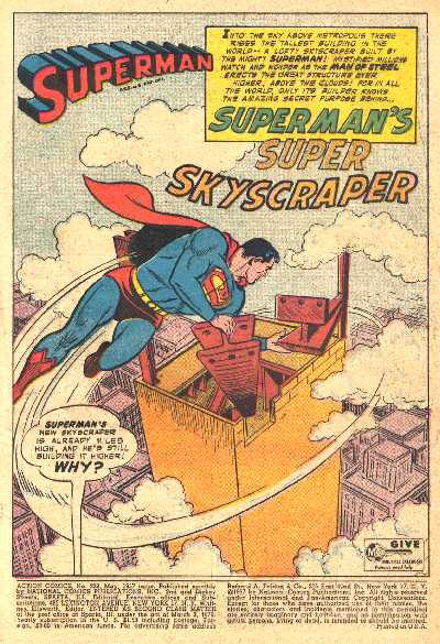 ACTION COMICS NO.228 SPLASH PAGE